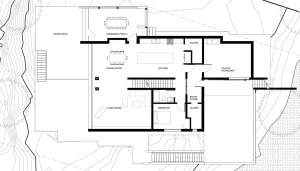 Víkendový dům z prefabrikovaných modulů, Figurr Architects Colective, půdorys