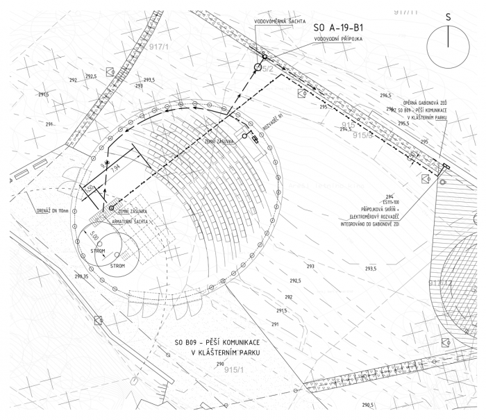 třiarchitekti, Letní scéna AmFík, situace – foto
