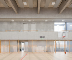 ZŠ Jana Vodňanského na Praze 7 - tělocvična (vizualizace)