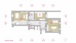 Rekonstrukce bytu v Brně, navržený půdorys, Archanti