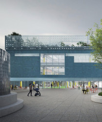 SuperPrior, vítězný návrh. Mezi 47 ateliéry zvítězil tým složený ze studií re:architekti, baukuh z Milána a Ketelbuters a Taverna z Belgie.