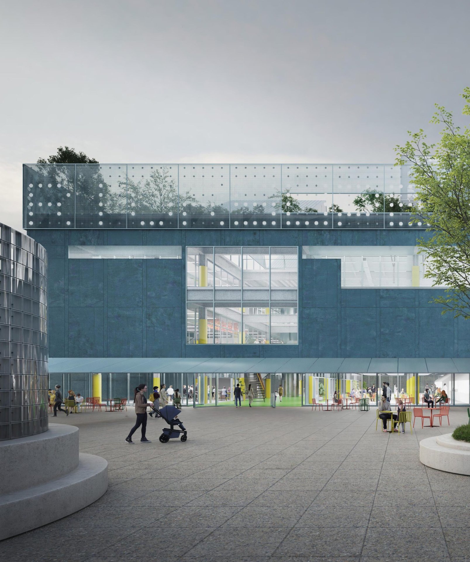 SuperPrior, vítězný návrh. Mezi 47 ateliéry zvítězil tým složený ze studií re:architekti, baukuh z Milána a Ketelbuters a Taverna z Belgie.