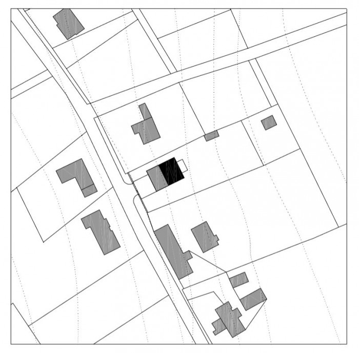 Dům pod Ještědem, situace, Stempel & Tesar architekti