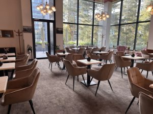 Realizace v hotelu Ilf v Praze, kde byly lamely Flotex použity při renovaci lobby a přilehlé restaurace