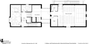 Cínová huť v Hamburku, půdorys 2NP, LRW Architekten