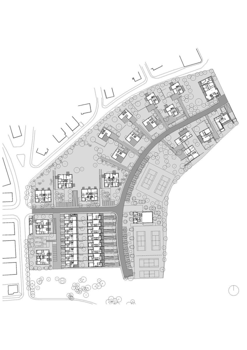 Kuba & Pilař architekti, Obytný soubor Na Krutci, situace