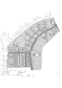 Kuba & Pilař architekti, Obytný soubor Na Krutci, situace