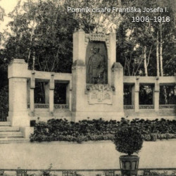 Historická fotografie Jiráskových sadů v Litoměřicích