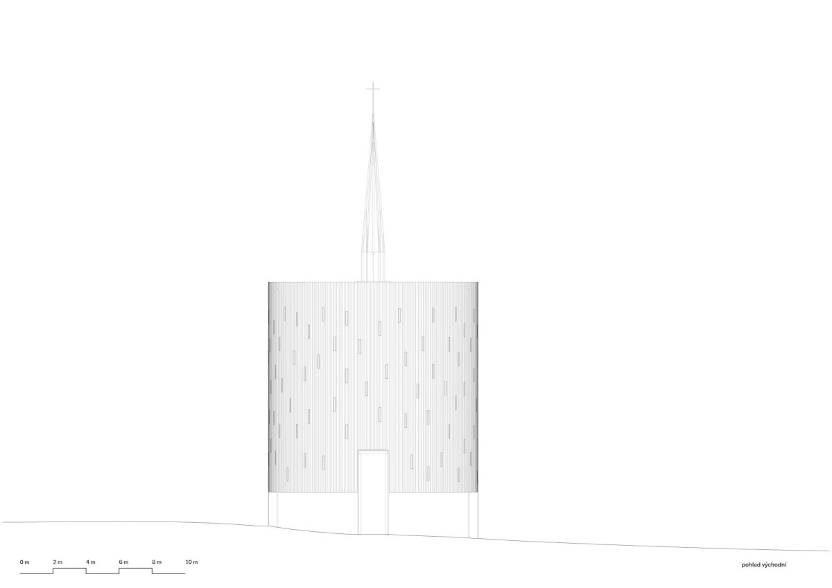 Pohled východní (Kaple Panny Marie Bolestné v Nesvačilce, studio RCNKSK)
