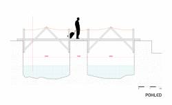 MIXAGE, Lávka přes Chrudimku, pohled – foto