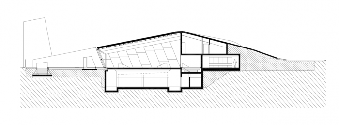 Architekti DRNH, Krytý plavecký bazén v Litomyšli, příčný řez – foto