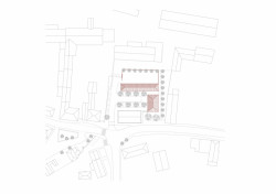 Hasičská zbrojnice a zázemí technických služeb v Líbeznicích, Ehl&Koumar architekti/ Lukáš Ehl, Tomáš Koumar, Jaroslav Malina, Jan Lankaš – situace