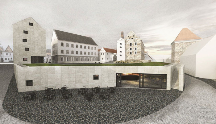 Jiří Gulbis, Kulturní okrsek města Úštěk, pohled z parkánu - foto