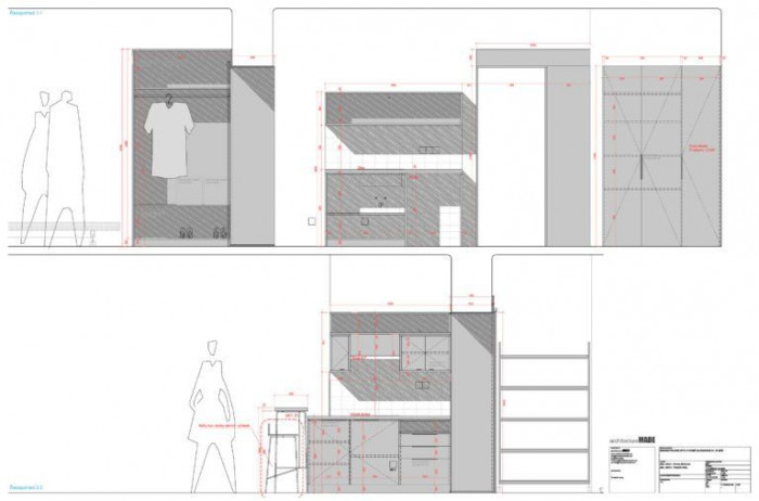 ArchitectureMADE, rekonstrukce plzeňského 1+1, půdorys