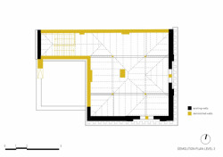White Concrete Old House, půdorys_původní 4NP, I/O architects