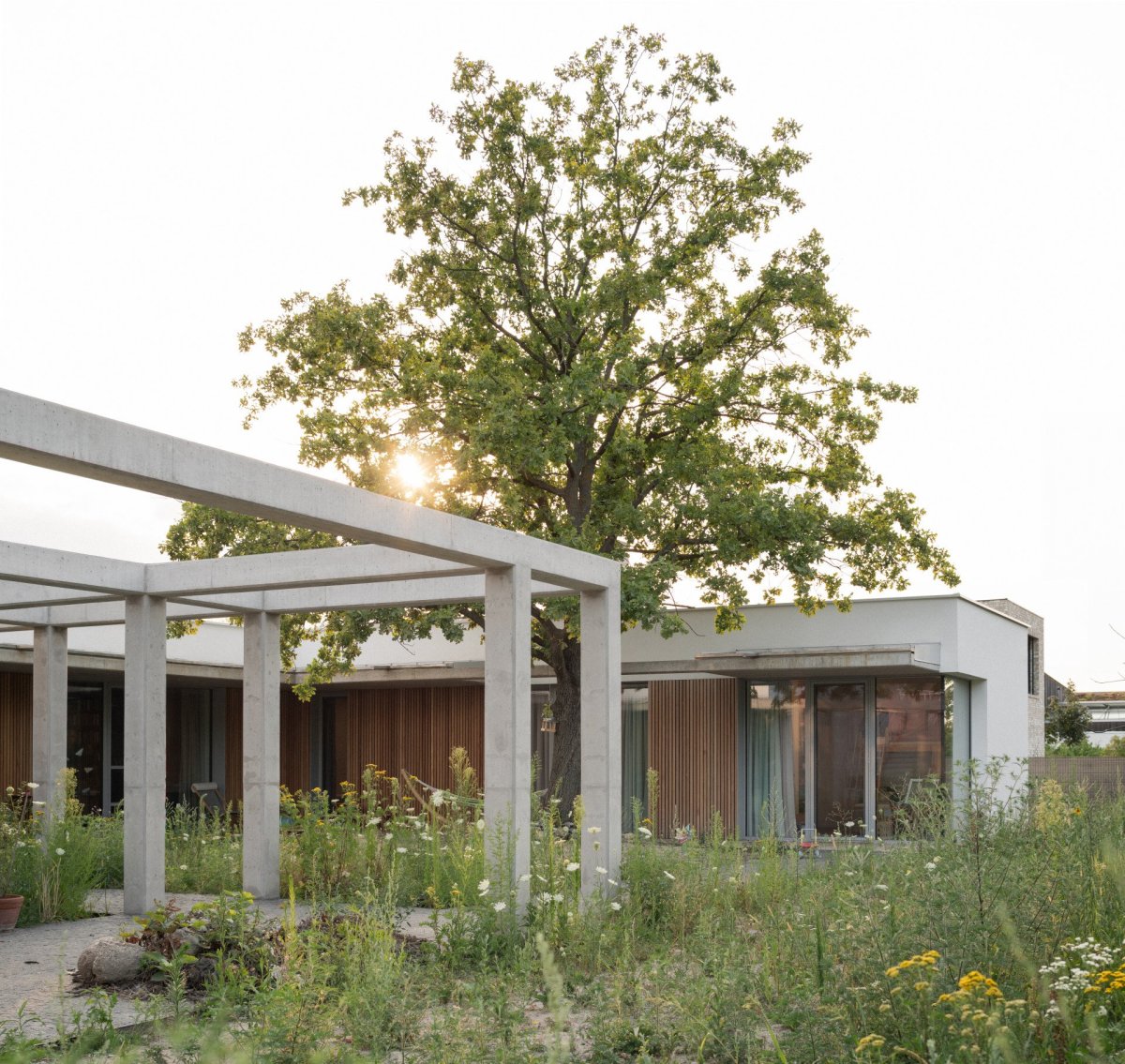 Fungují taky jako prosklené dveře. (Rodinný dům v Záhorských sadech, ČECHVALA ARCHITECTS)