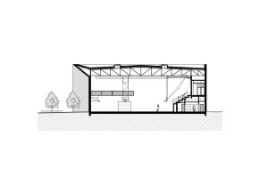 Národní sportovní centrum v Prostějově, řez, atelier-r