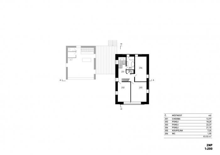 Půdorys - 2NP