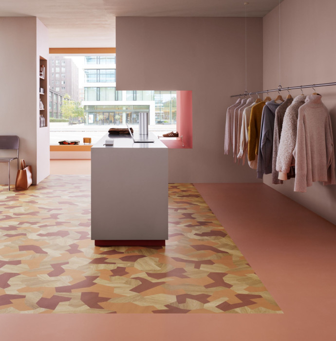 Akustický vinyl Sarlon a Modul´Up od Forbo Flooring Systems