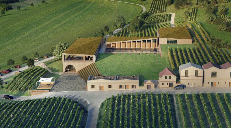 Vinařství Mikrosvín, FAM Architekti. Vizualizace: monolot