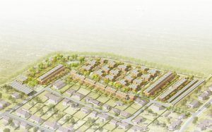 Návrh čtvrti Chytré Líchy v Židlochovicích, Pelčák a partner architekti, axonometrie