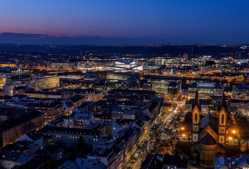 Vizualizace vítězného návrhu pražské filharmonie od studia BIG