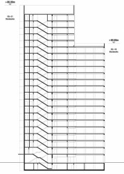 HoHo Vídeň, první výšková budova ze dřeva na světě - řez