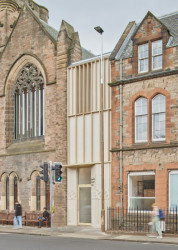 Greyfriars Charteris Center v Edinburghu od studia Konishi Gaffney Architects