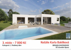 3. cena v kategorii rodinný dům, Natálie Karla Baklíková.