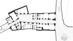 Rekonstrukci činžovního domu v Havelské ulici, QARTA Architektura: Půdorys 1.NP