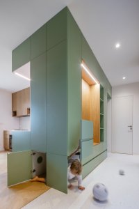 Úložné prostory (Nová dispozice bytu na Vinohradech; Architéka)