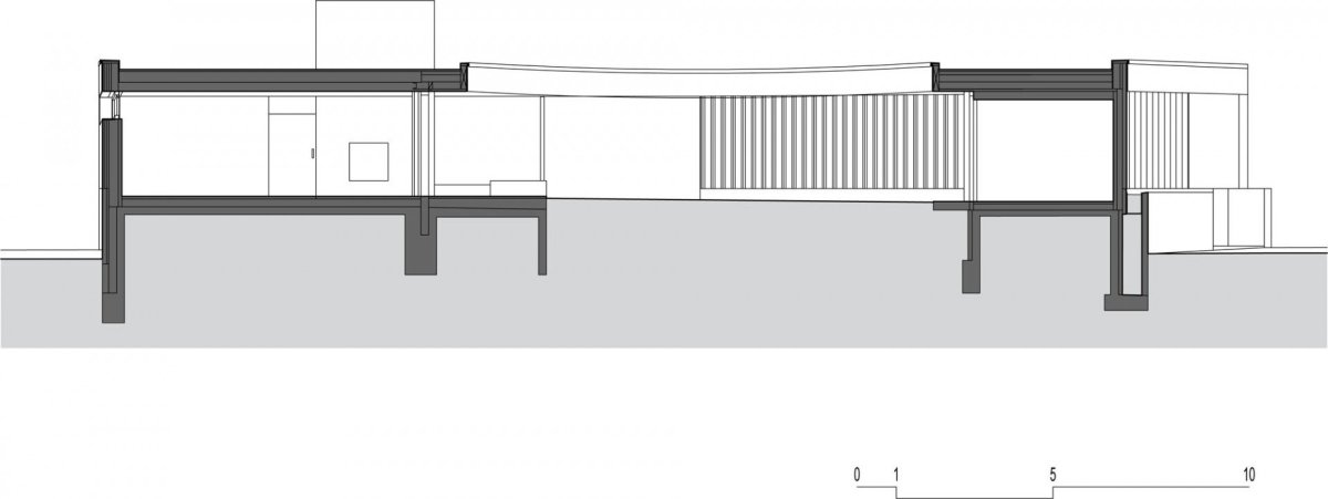 Vila vnitřní krajina, Atelier Štěpán, řez