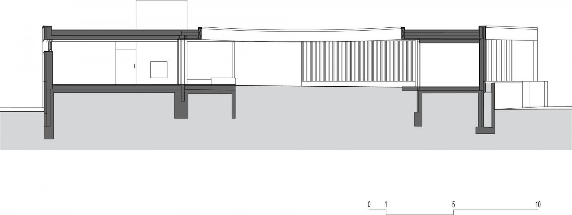 Vila vnitřní krajina, Atelier Štěpán, řez