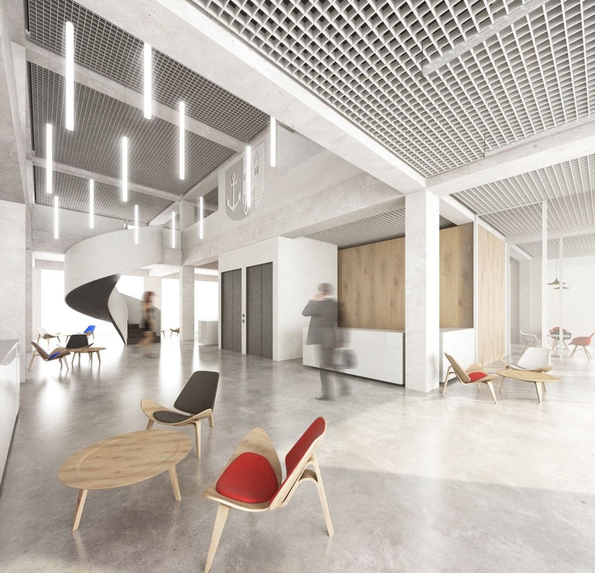 bod architekti, Nová radnice pro Prahu 7, přízemí // 1. místo – foto