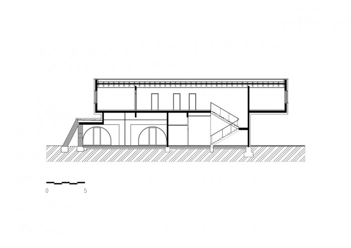 Studio acht, Centrum andragogiky, Svobodné Dvory, řez – foto