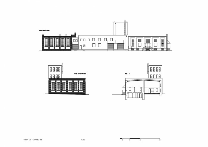 Areál Ponávka, Studio Acht / Václav Hlaváček, administrativa řezy pohledy