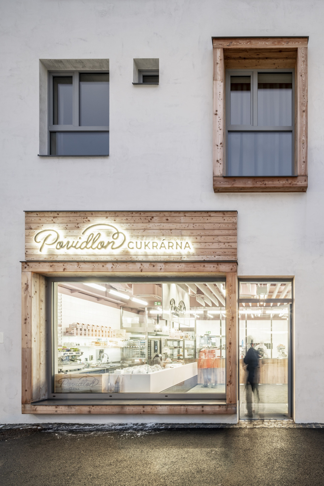 Interiér cukrárny Povidloň v Lipně nad Vltavou od studia A8000