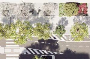 Studie představující budoucí podobu letenské třídy Korunovační od edit! architects
