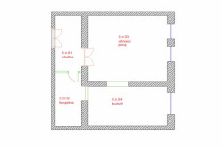 Byt Sekaninova, bourací půdorysí, DESIGNIST – Ivana Šustrová