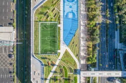 Park od studia Crossboundaries v čínském Šen-čenu