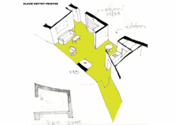 ZETTE atelier, RD nůžky, skica interiéru – foto