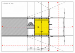 Přístavba v Jižních Čechách, Huť architektury Martin Rajniš, půdorys 2NP