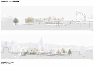 1. místo - Henning Larse Architects A/S + Ramboll: Příčné řezy