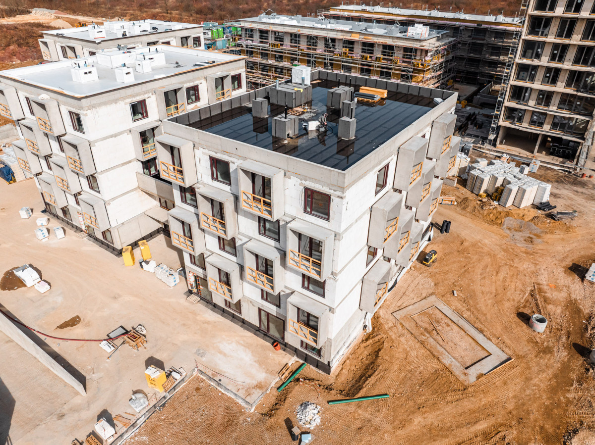 První etapa projektu zahrnuje výstavbu 167 bytových jednotek a téměř 200 parkovacích stání. (Čtvrť Pod Hády)