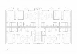 Bytový dům Račianska, GutGut, půdorys 3-7NP