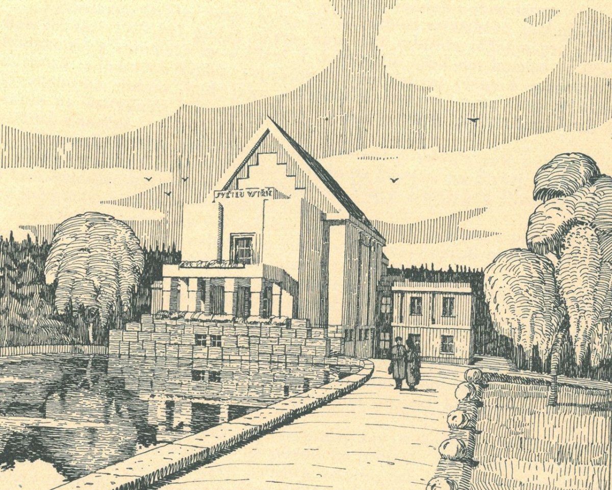 Hanuš Zápal, Krematorium na ústředním hřbitově v Plzni, návrh 1924, realizace 1926 - foto