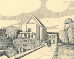 Hanuš Zápal, Krematorium na ústředním hřbitově v Plzni, návrh 1924, realizace 1926 - foto