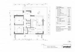 Rodinný dům v Kyjích, Prodesi/Domesi - PŮDORYS PŘÍZEMÍ