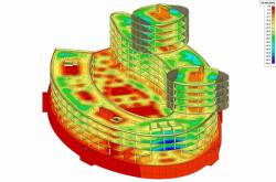 Budova Aviatica, Praha 5 - statický model konstrukce