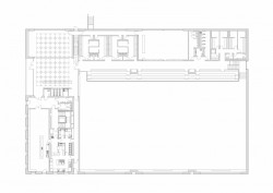 Městská hala Modřice, Atelier bod architekti, půdorys 1NP